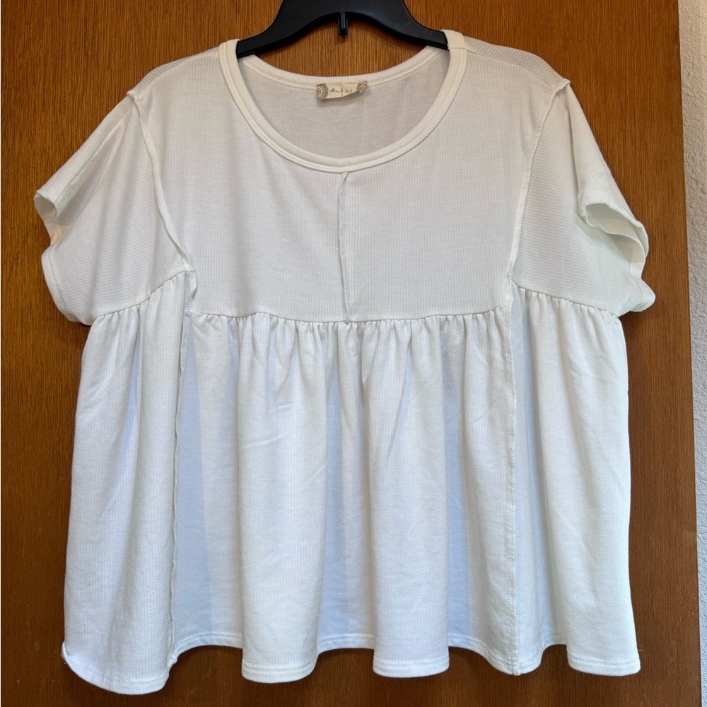 Altar’d State dropped white top size large